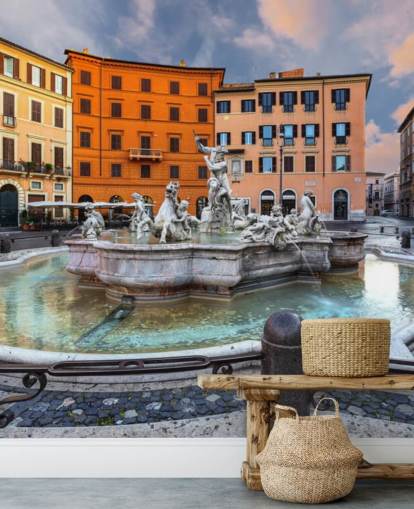 Piazza Navona, Rome. Italië behang Piazza Navona, Rome. Italië behang