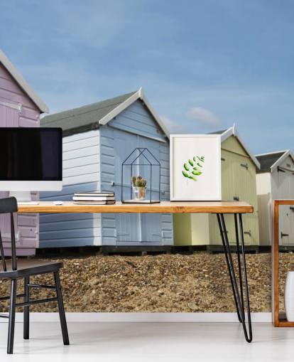 Pastel Coloured Beach Huts Wallpaper Pastel Coloured Beach Huts Wallpaper