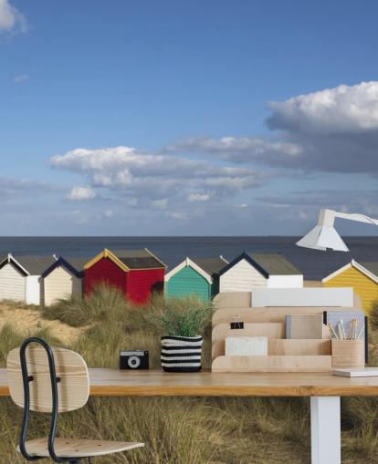 Färgglada Beach Huts Bakgrund Färgglada Beach Huts Bakgrund