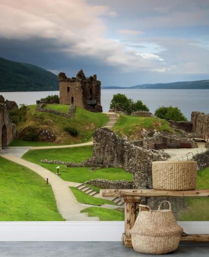 Schots kasteel van Loch Ness Wallpaper Schots kasteel van Loch Ness Wallpaper