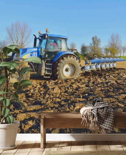 Tractor Plowing Tractor Wall Mural Tractor Plowing Tractor Wall Mural