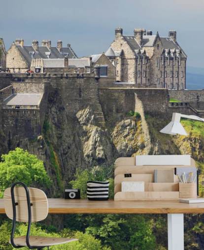 Edinburgh Castle View Bakgrund Edinburgh Castle View Bakgrund