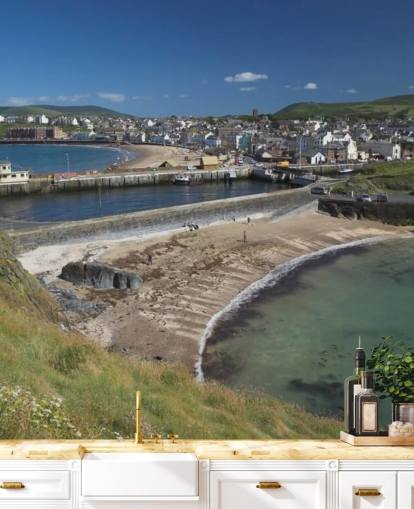 Fiskare Harbour Coast Bakgrund Fiskare Harbour Coast Bakgrund