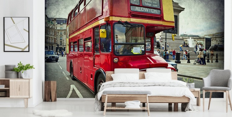 London dobbeltdækkerbus tapet