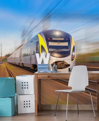 Papel Pintado Tren En Movimiento Papel Pintado Tren En Movimiento