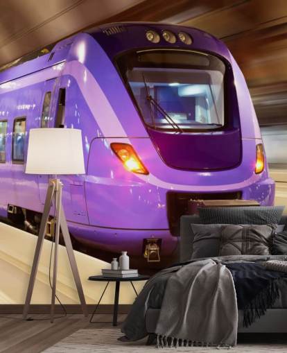 Papier Peint Train Violet Papier Peint Train Violet