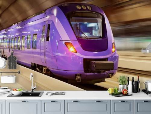 Purple Train behang