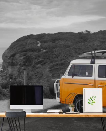 Papier Peint Campervan Jaune Papier Peint Campervan Jaune