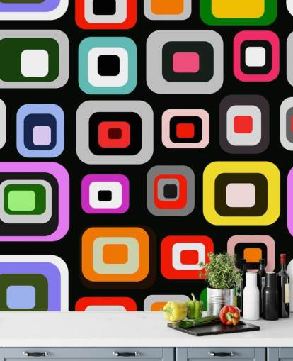 Colourful Retro Abstract Wallpaper Colourful Retro Abstract Wallpaper