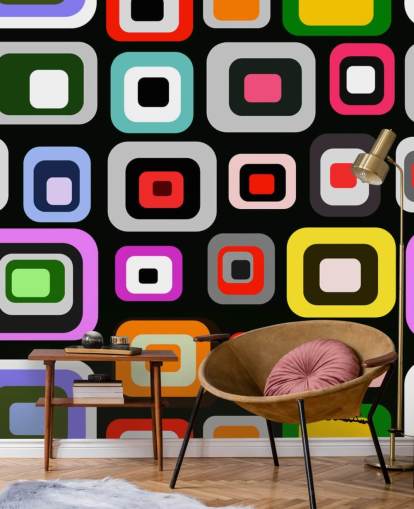 Colourful Retro Abstract Wallpaper Colourful Retro Abstract Wallpaper