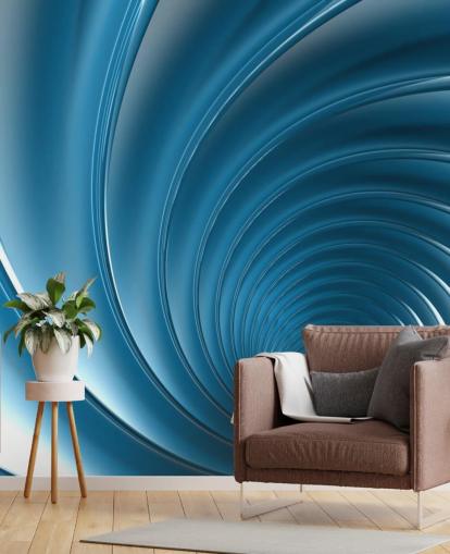Papel de parede 3D Blue Swirl Papel de parede 3D Blue Swirl
