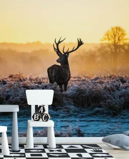 Red Deer Sunrise Wall Mural Wallpaper Red Deer Sunrise Wall Mural Wallpaper