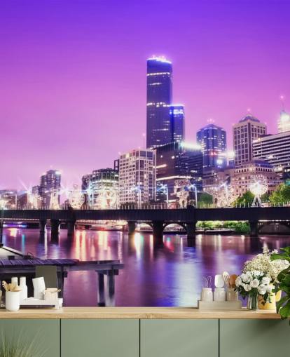 Melbourne City's nachts behang Melbourne City's nachts behang