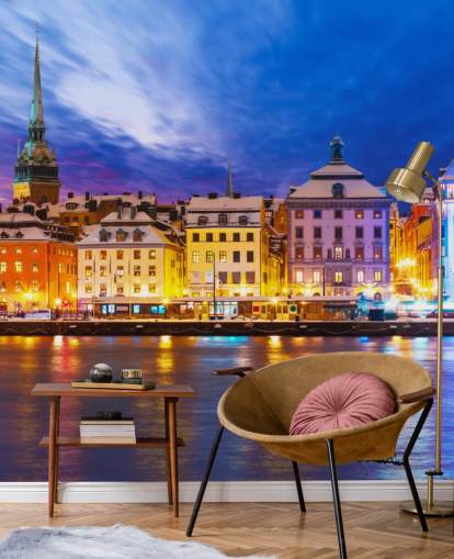 Stockholm River City View Tapet Stockholm River City View Tapet