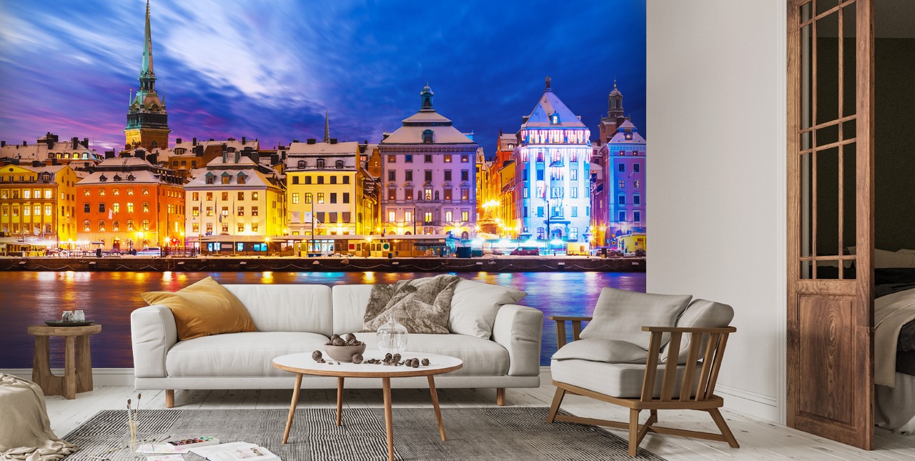 Stockholm Waterfront Wallpaper | Wallsauce EU