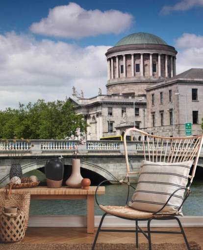 O'Donovan Rossa Bridge & Four Courts Dublin Wallpaper O'Donovan Rossa Bridge & Four Courts Dublin Wallpaper