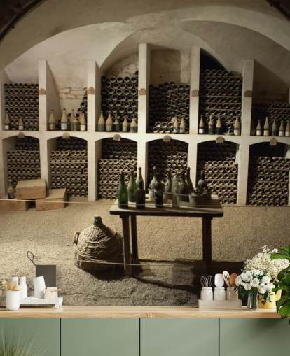 rustikk 3d tapet veggmaleri kalt Grand Wine Cellar for kjøkken, barer og vinkjellere rustikk 3d tapet veggmaleri kalt Grand Wine Cellar for kjøkken, barer og vinkjellere