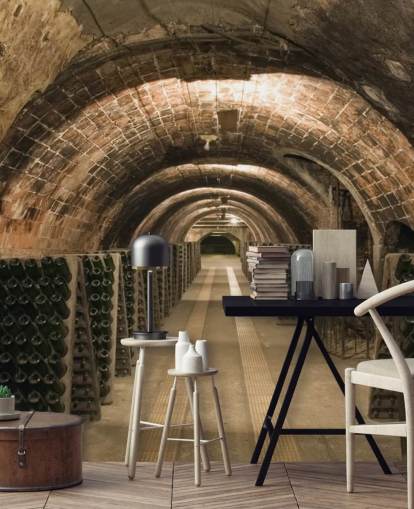 brown customizable 3D wine cellar wallpaper mural called Wine Cellar for kitchens. brown customizable 3D wine cellar wallpaper mural called Wine Cellar for kitchens.