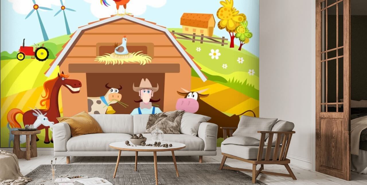 Farm Wall Mural | Wallsauce US