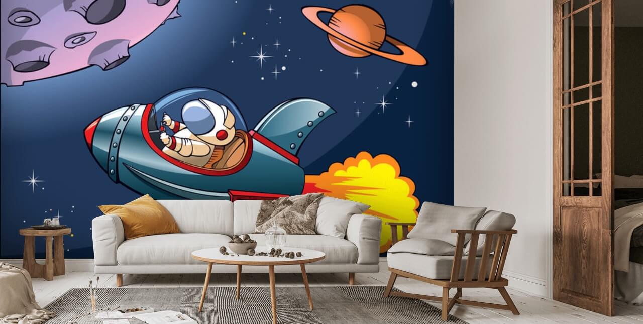 Carta da parati per bambini - Astronavi – IlyDecor