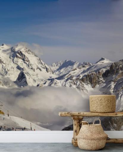 Courchevel Ski Hut Mountain Seinämaalaus Courchevel Ski Hut Mountain Seinämaalaus