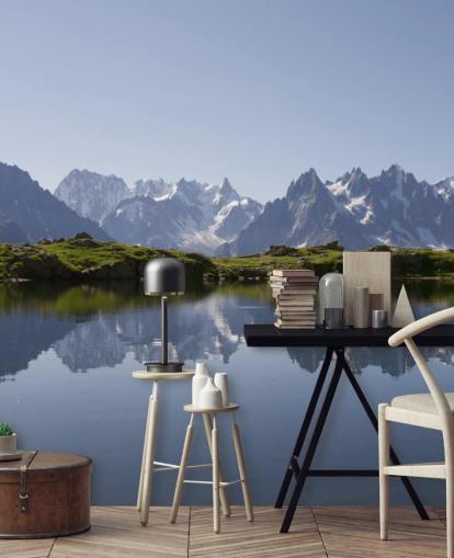 Snow Mountain Lake Wall Mural Snow Mountain Lake Wall Mural