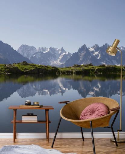 Snow Mountain Lake Wall Mural Snow Mountain Lake Wall Mural