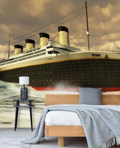 Titanic Ship on Rough Sea Wallpaper Titanic Ship on Rough Sea Wallpaper
