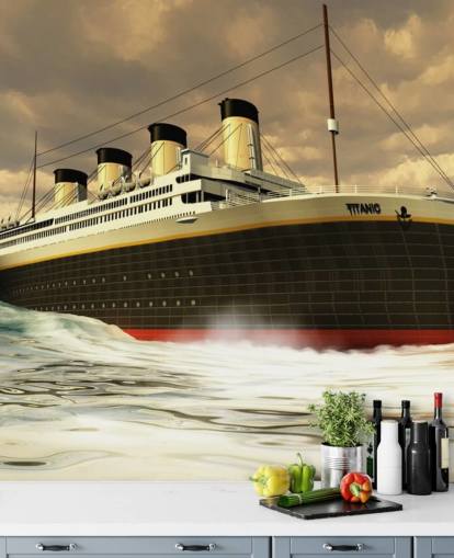 Titanic Ship on Rough Sea Wallpaper Titanic Ship on Rough Sea Wallpaper