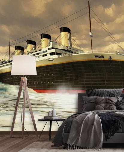 Titanic Ship karkean meren taustakuva Titanic Ship karkean meren taustakuva