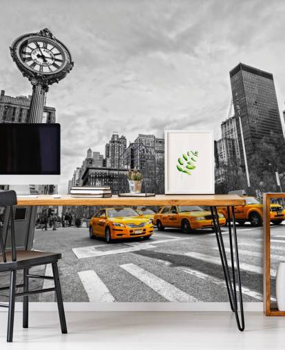 black and white new york with yellow cabs wallpaper black and white new york with yellow cabs wallpaper