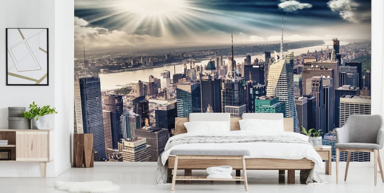 Manhattan Ariel Wallpaper