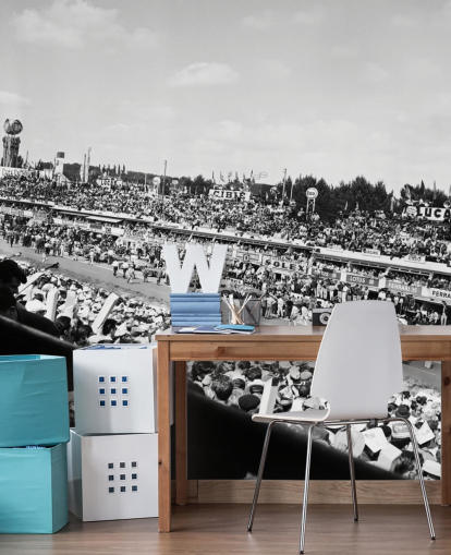 mustavalkoinen muokattava autokilpailun taustakuvamaalaus nimeltä GT Cars Le Mans 24 Hour Race (1963) makuuhuoneisiin, toimistoihin ja yrityksiin mustavalkoinen muokattava autokilpailun taustakuvamaalaus nimeltä GT Cars Le Mans 24 Hour Race (1963) makuuhuoneisiin, toimistoihin ja yrityksiin