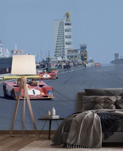 Red Race Car on Rally Wallpaper Red Race Car on Rally Wallpaper