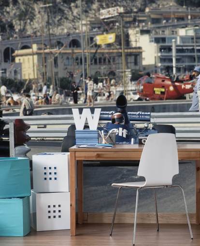 Blå Race Car Baggrund Blå Race Car Baggrund