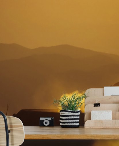 Bil på Dusty Mountain Road på Sunset Wallpaper Bil på Dusty Mountain Road på Sunset Wallpaper