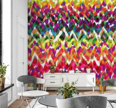 Colourful Chevron Tribal Wallpaper