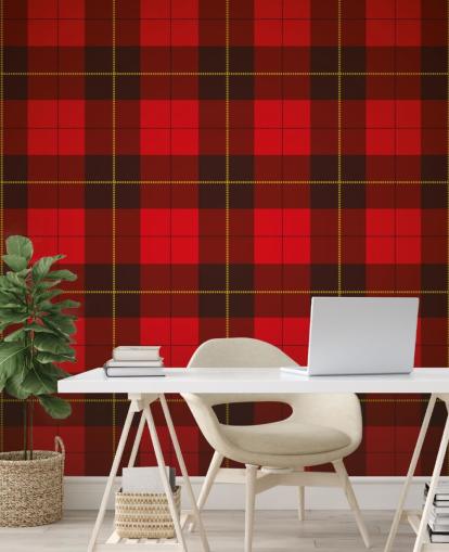 Papier Peint Tartan Rouge Papier Peint Tartan Rouge