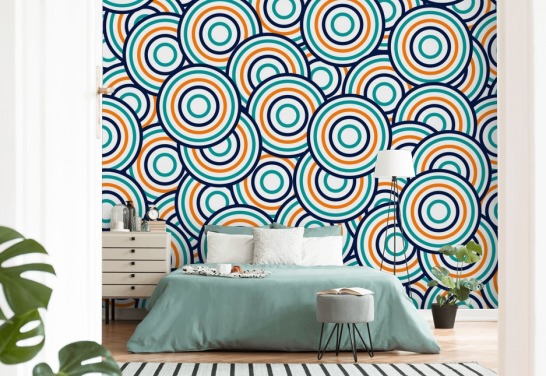 layered circle patterns wallpaper