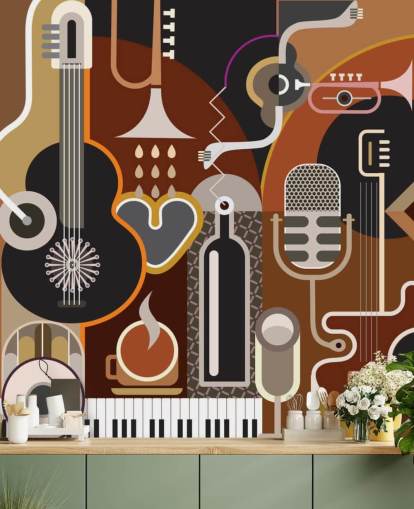 Art Deco Musikk Kunst Bakgrunn Art Deco Musikk Kunst Bakgrunn