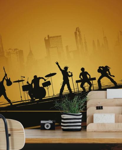 Rock Band Silhouette Wallpaper Rock Band Silhouette Wallpaper