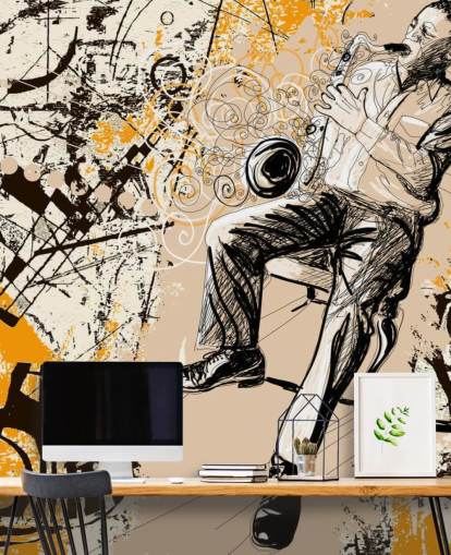 Jazz Player Art Wallpaper Jazz Player Art Wallpaper