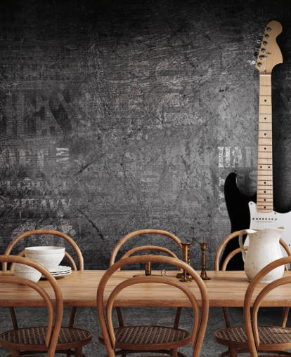 gitar støttet på veggen tapet gitar støttet på veggen tapet