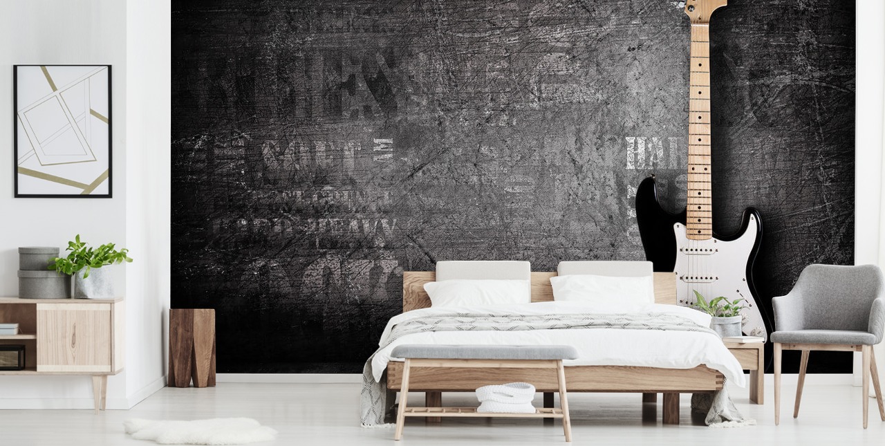Gitarre an der Wand gestützt Tapete Gitarre an der Wand gestützt Tapete