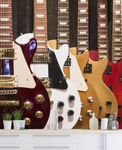 Farverige Elektriske Guitarer tapet Farverige Elektriske Guitarer tapet