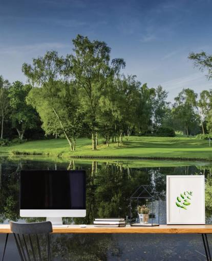 Dawn Across the Lake, Cottesmore Hotel, Golf & Country Club, West Sussex, England Wallpaper Dawn Across the Lake, Cottesmore Hotel, Golf & Country Club, West Sussex, England Wallpaper