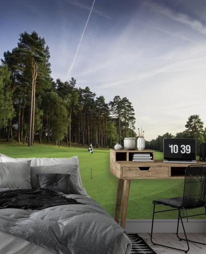 Grøn Golfbane Baggrund Grøn Golfbane Baggrund