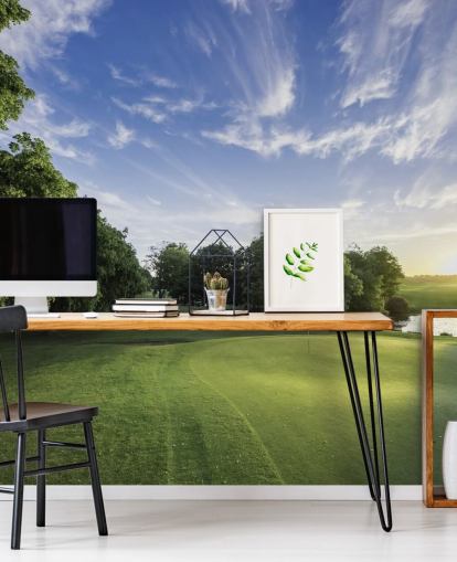 Hintergrundbild „Golfplatz an kaltem, sonnigem Tag“ Hintergrundbild „Golfplatz an kaltem, sonnigem Tag“