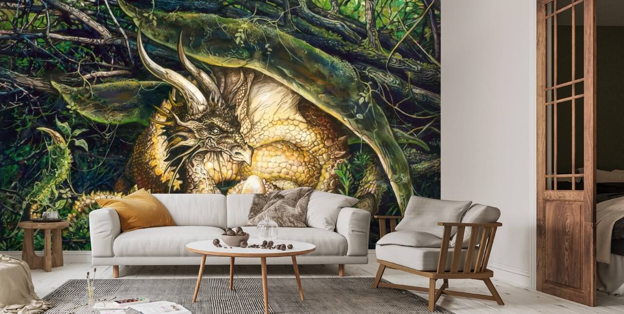 Dragons Nest Wall Mural | Wallsauce US