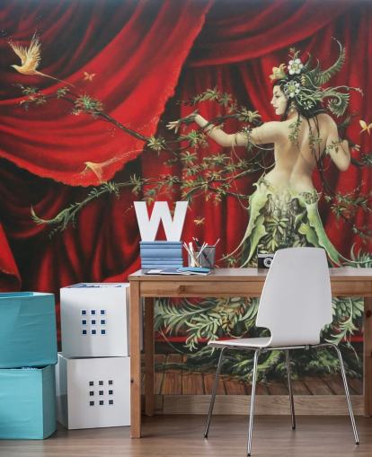 Tree Woman Fantasy Dancer Behang Tree Woman Fantasy Dancer Behang